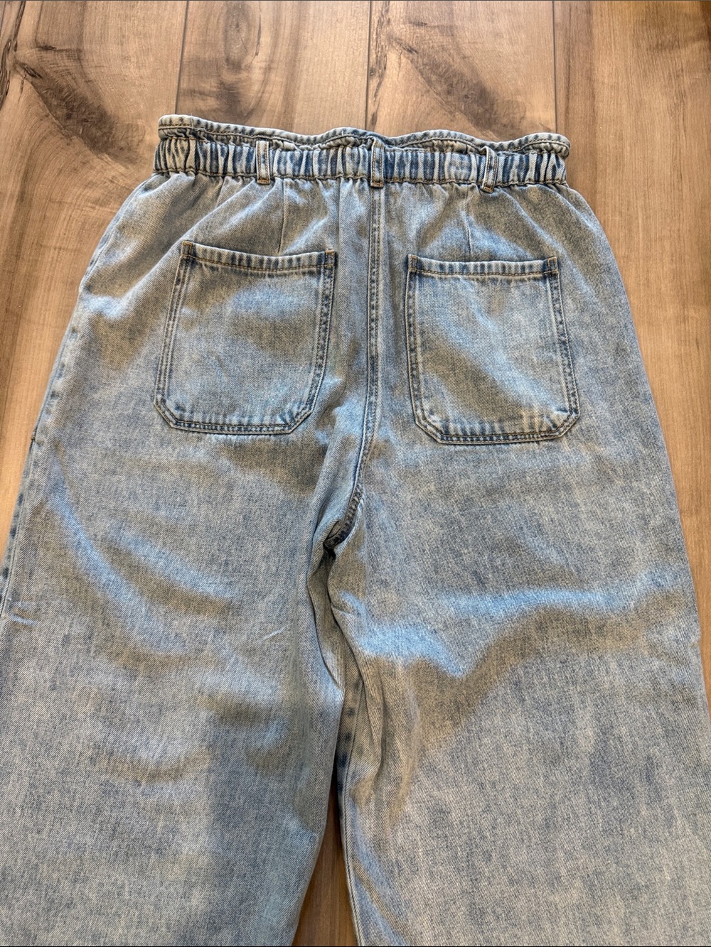 NEW RAILS Ryan Wide Leg Denim Trouser Pants.  Drawstring Waist.  Size M - Picture 8 of 11